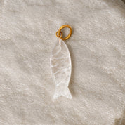 Fish Stone Pendant - Medium - Crystal Quartz