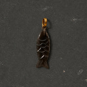 Fish Stone Pendant - Medium - Smocky Quartz