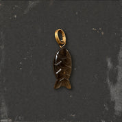 Fish Stone Pendant - Small - Smocky Quartz