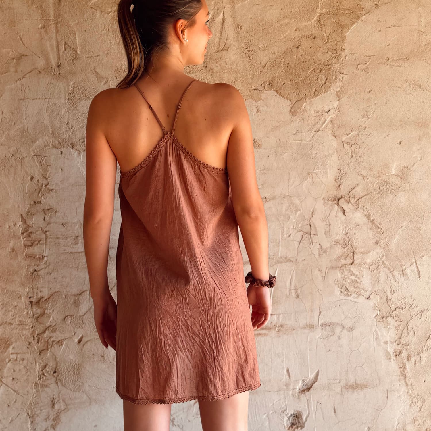 Giulia Short Dress - Women - CV Cotton Voile 90 - S060 Jaipur Pink