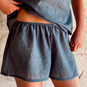 Giulia Short Pants - Women - CV Cotton Voile 90 - S055 Aegean Blue