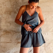Giulia Short Pants - Women - CV Cotton Voile 90 - S055 Aegean Blue