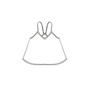 Giulia Tank Top - Women - CV Cotton Voile 90 - S055 Aegean Blue