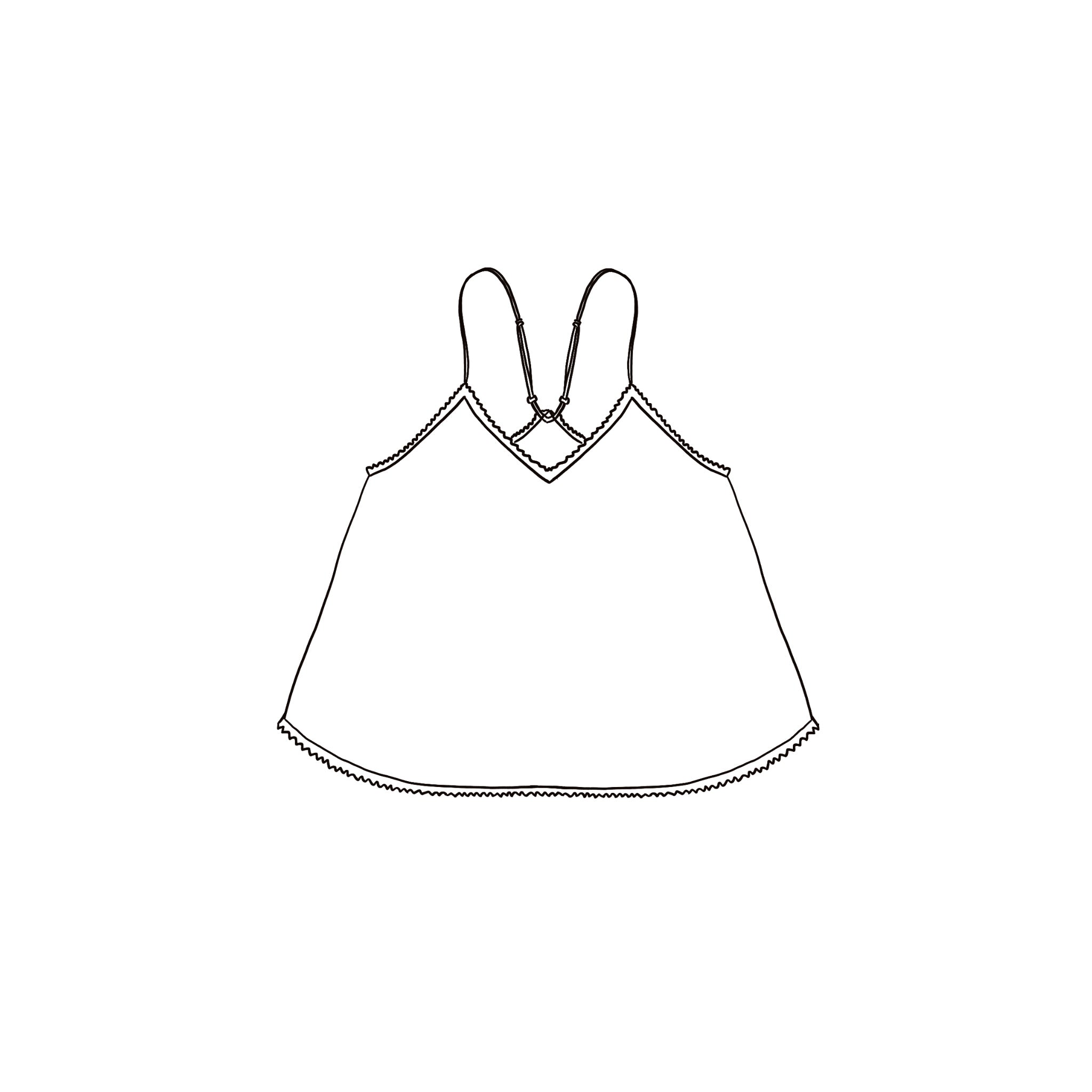 Giulia Tank Top - Women - CV Cotton Voile 90 - S055 Aegean Blue