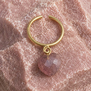 Heart Stone Ring - Cherry Quartz