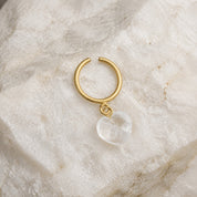 Heart Stone Ring - Crystal Quartz