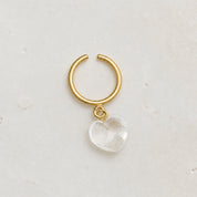 Heart Stone Ring - Crystal Quartz