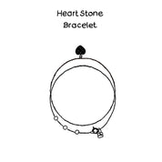 Heart Stone Bracelet - Cherry Quartz