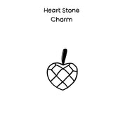 Heart Stone Charm - Cherry Quartz