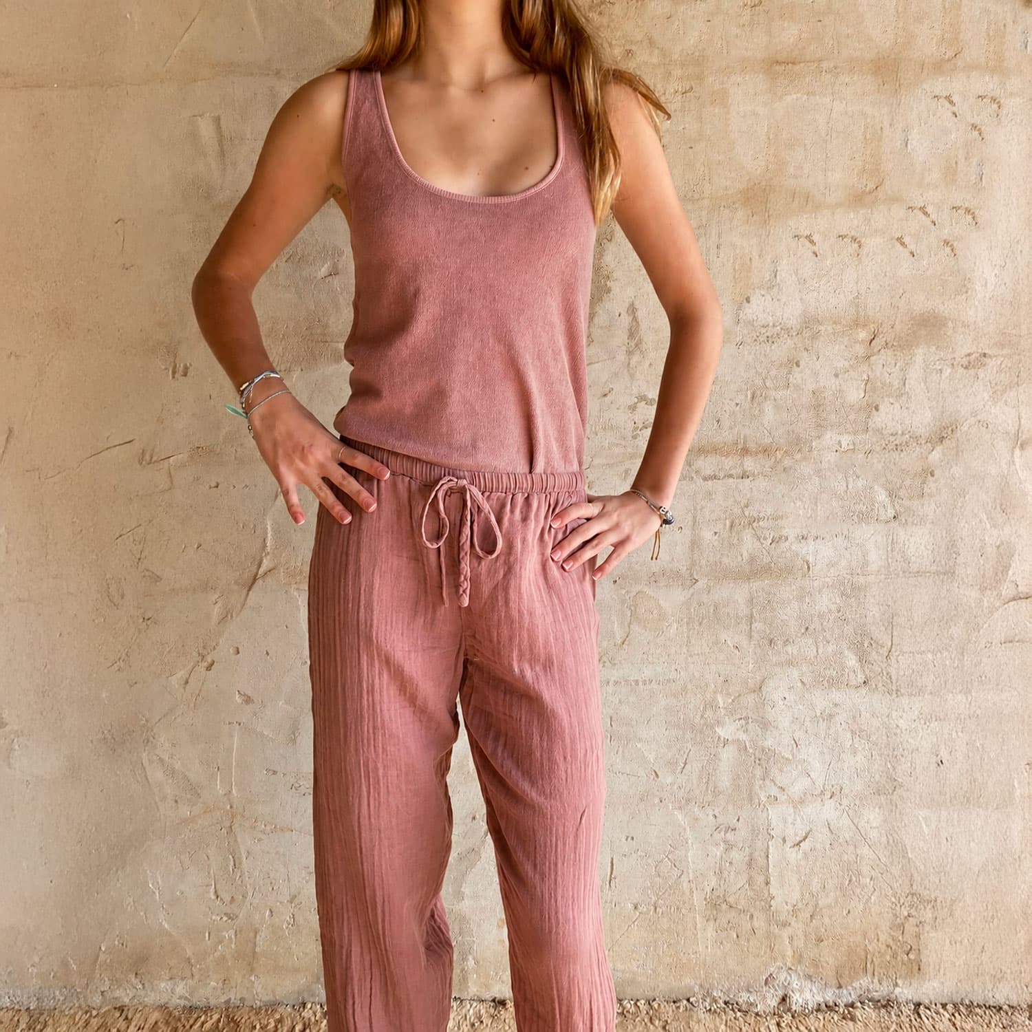 Joe Pants - Women - DS Double Saloo - S060 Jaipur Pink