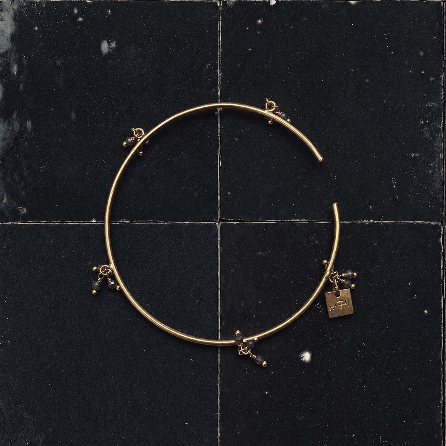 Joy Stones Bangle - Smocky Quartz