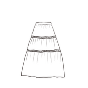 Julieta Long Skirt  - Women - CC Cotton Cambric - S056 Sandy Powder