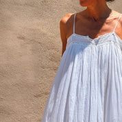 Lila Long Dress - Women - CV Cotton Voile 100 - S001 White