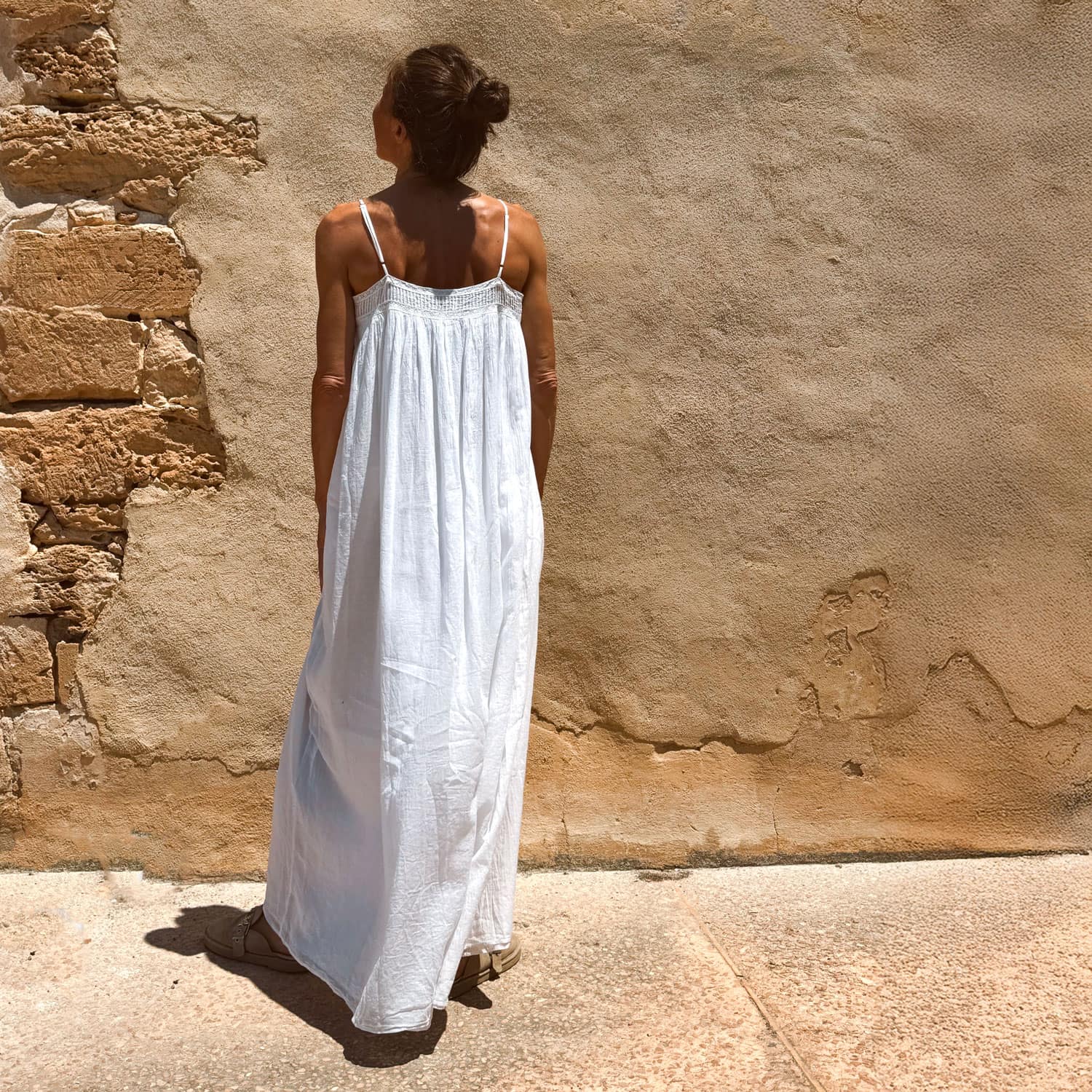 Lila Long Dress - Women - CV Cotton Voile 100 - S001 White