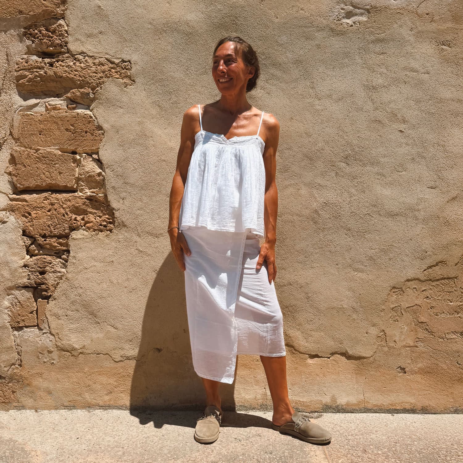 Lila Tank Top - Women - CV Cotton Voile 100 - S001 White