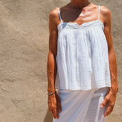 Lila Tank Top - Women - CV Cotton Voile 100 - S001 White