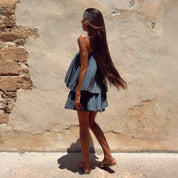 Lila Tank Top - Women - CV Cotton Voile 100 - S055 Aegean Blue