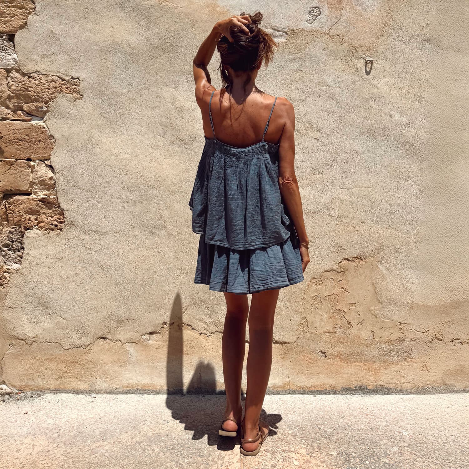 Lila Tank Top - Women - CV Cotton Voile 100 - S055 Aegean Blue