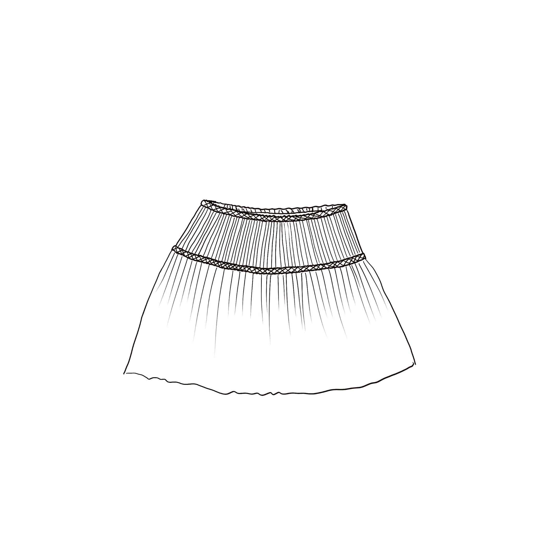 Lila Short Skirt - Women - CV Cotton Voile 100 - S060 Jaipur Pink