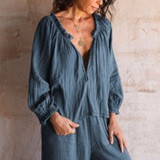 Lina Shirt - Women - DS Double Saloo - S055 Aegean Blue