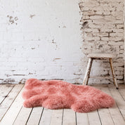 Long Wool Sheepskin - Dark Rose