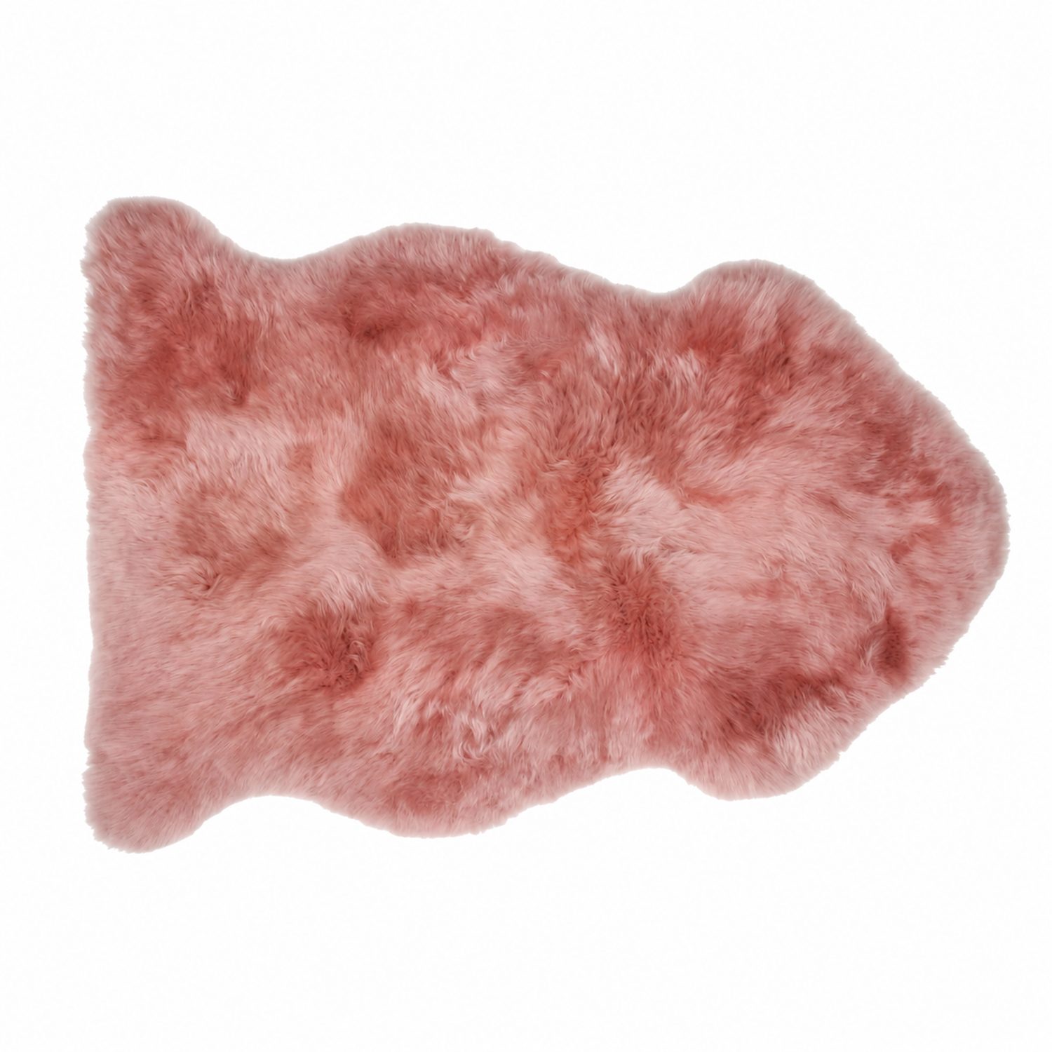 Long Wool Sheepskin - Dark Rose