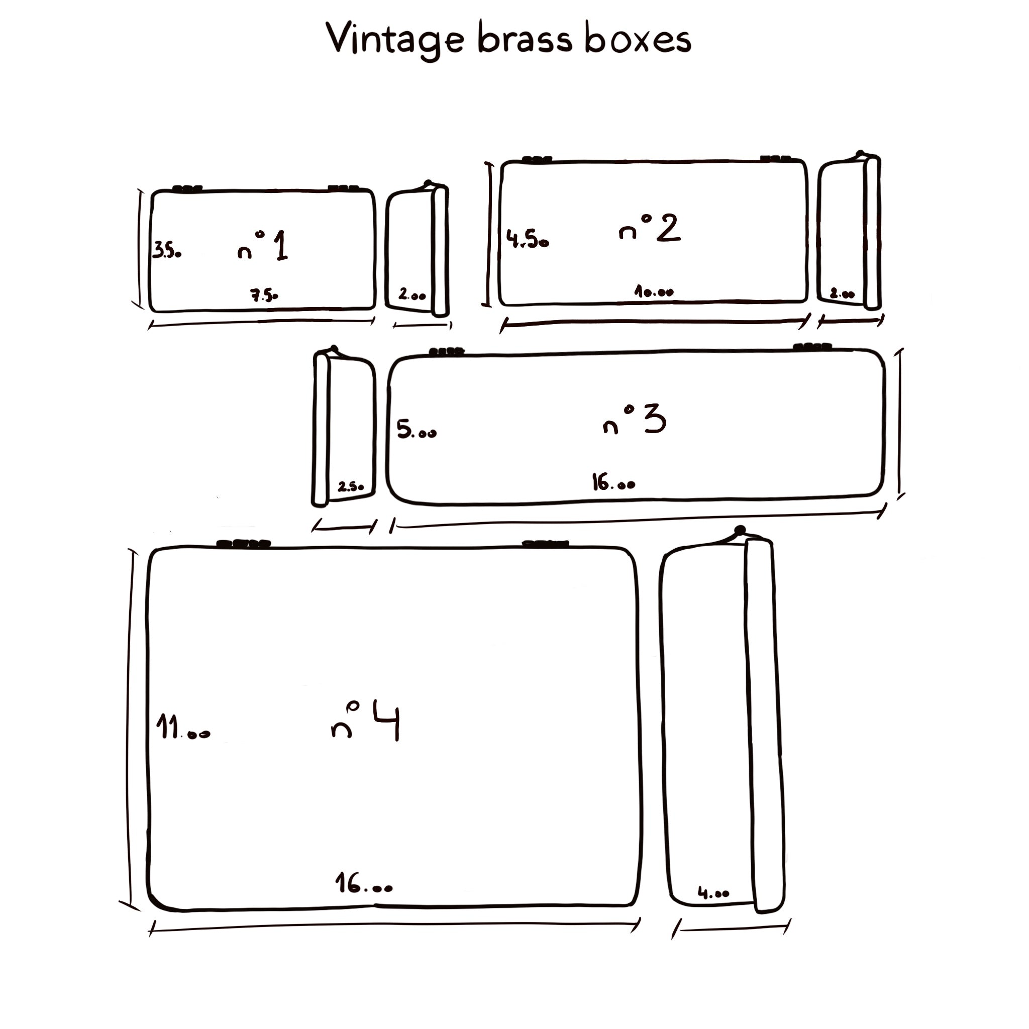 Rectangle Brass Box no2 - BR Brass