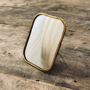 Mini Rectangle Mirror - BR Brass