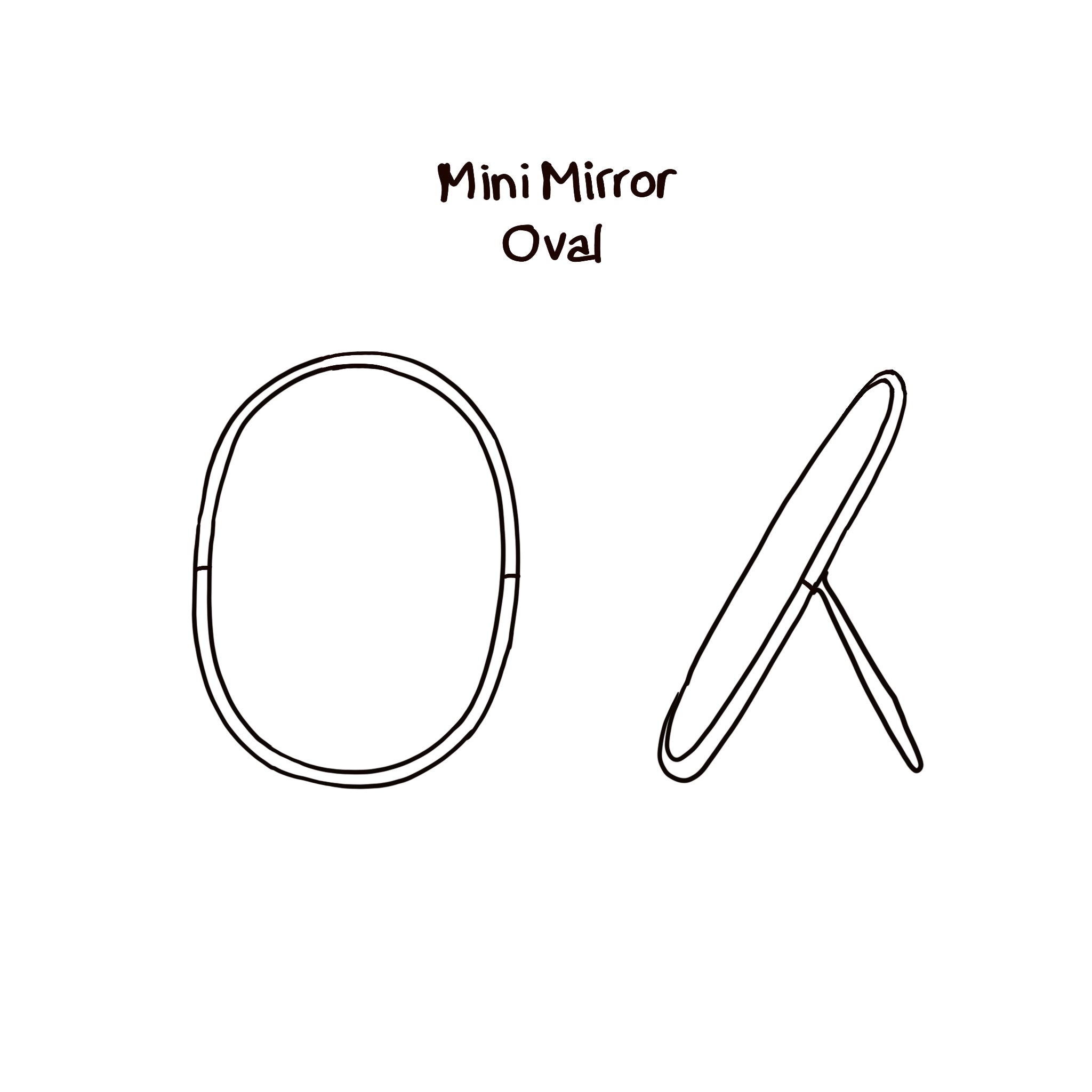 Mini Oval Mirror - BR Brass