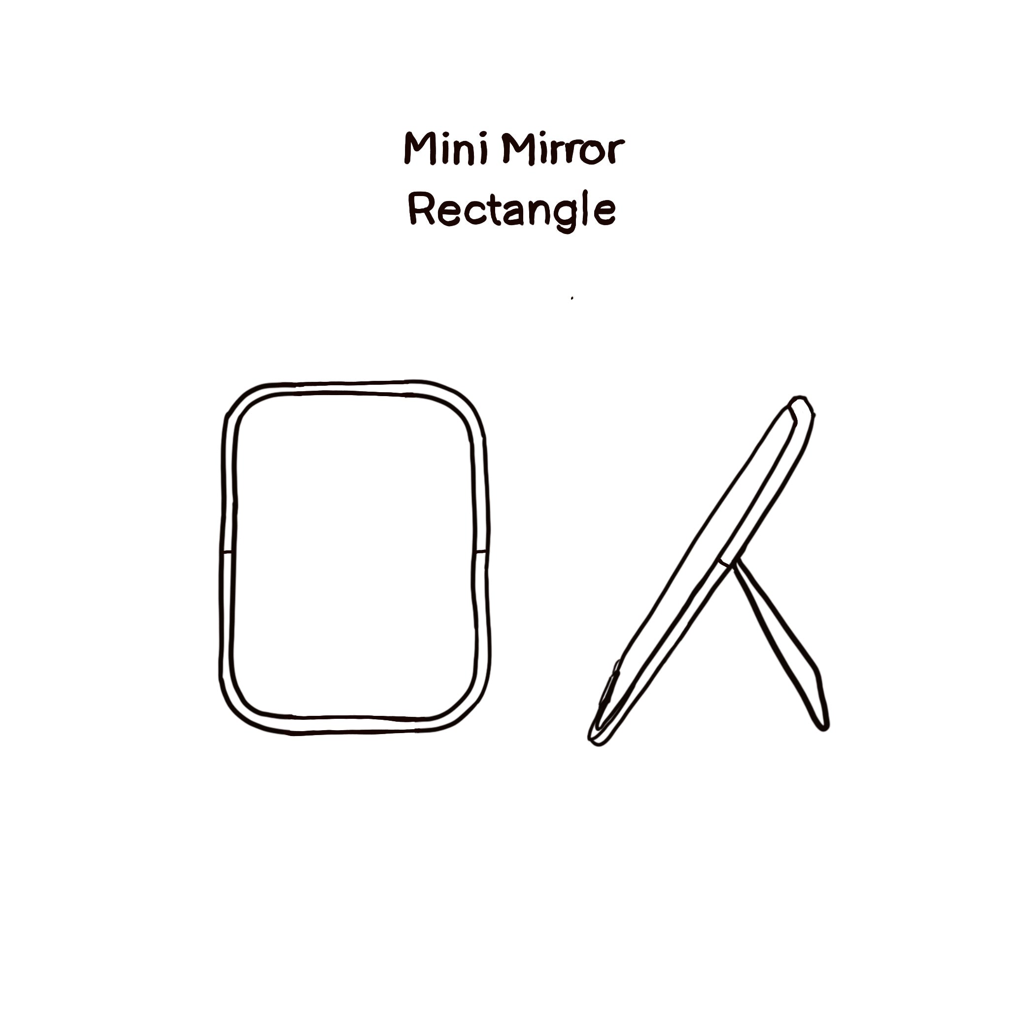 Mini Rectangle Mirror - BR Brass