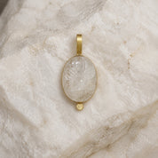 Nila Carved Stone Pendant - Crystal Quartz