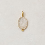 Nila Carved Stone Pendant - Crystal Quartz