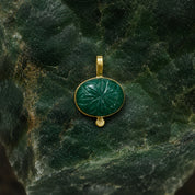 Nila Carved Stone Pendant - Green Aventurine