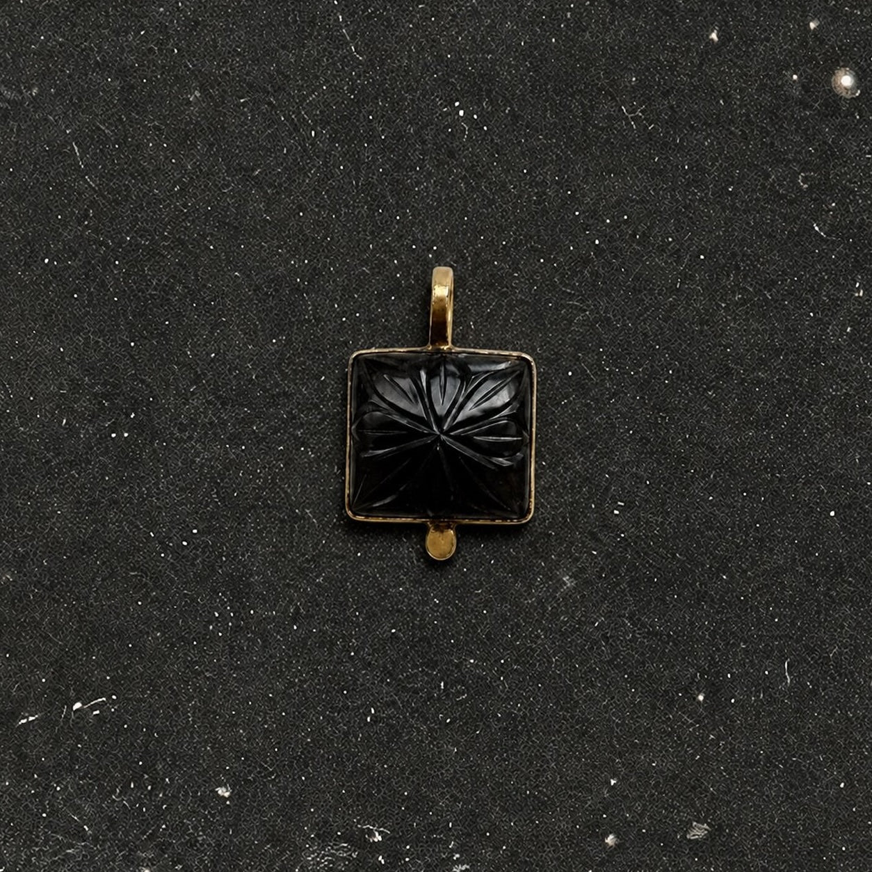 Nila Carved Stone Pendant - Smocky Quartz