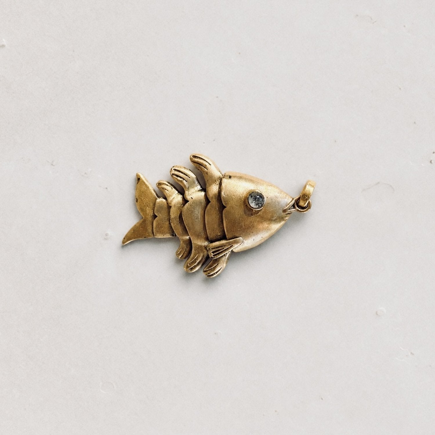 Reef Fish Pendant - Brass