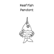 Reef Fish Pendant - Brass