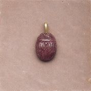 Scarab Stone Pendant - Cherry Quartz