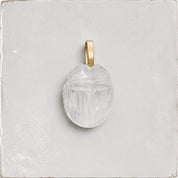 Scarab Stone Pendant - Crystal Quartz
