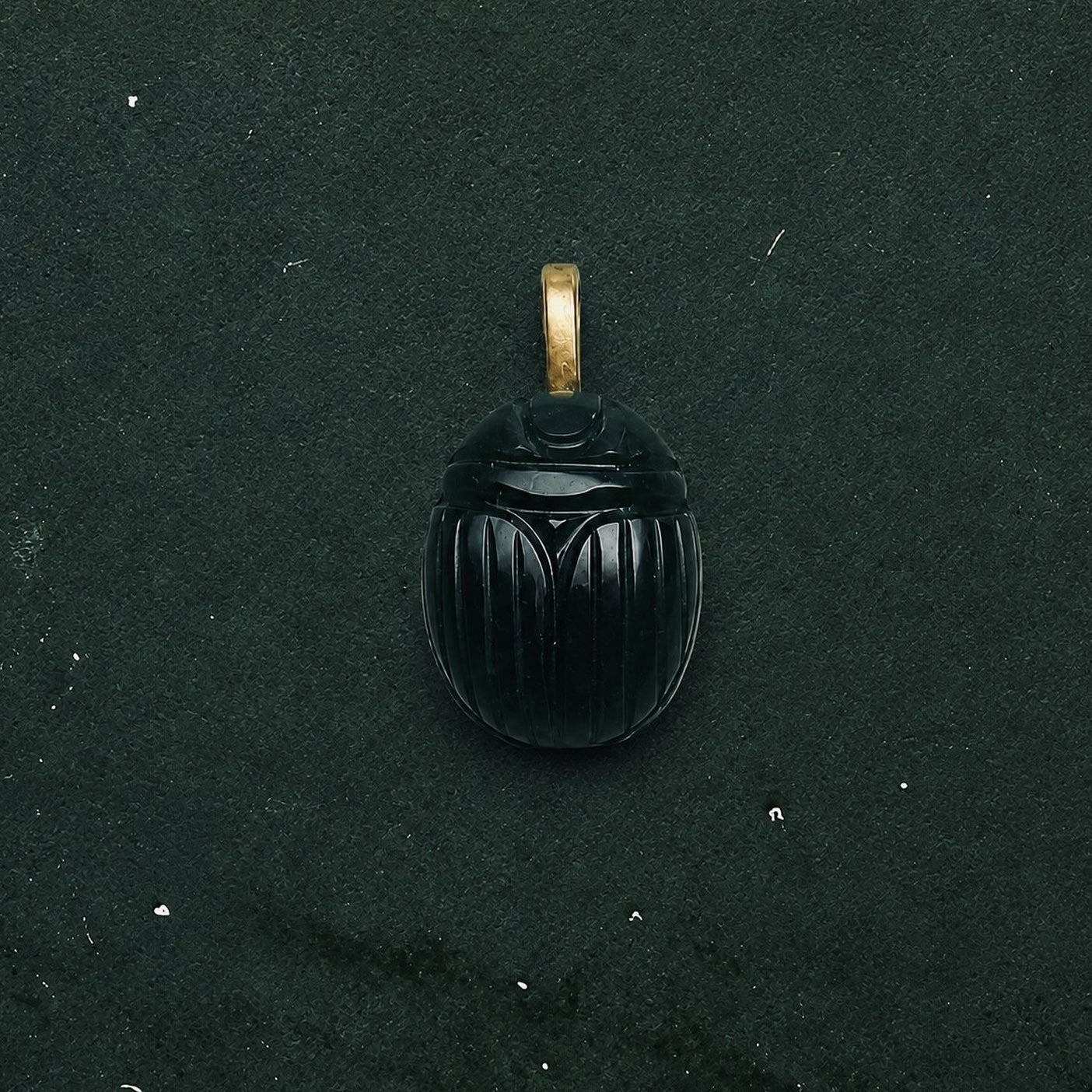 Scarab Stone Pendant - Green Aventurine