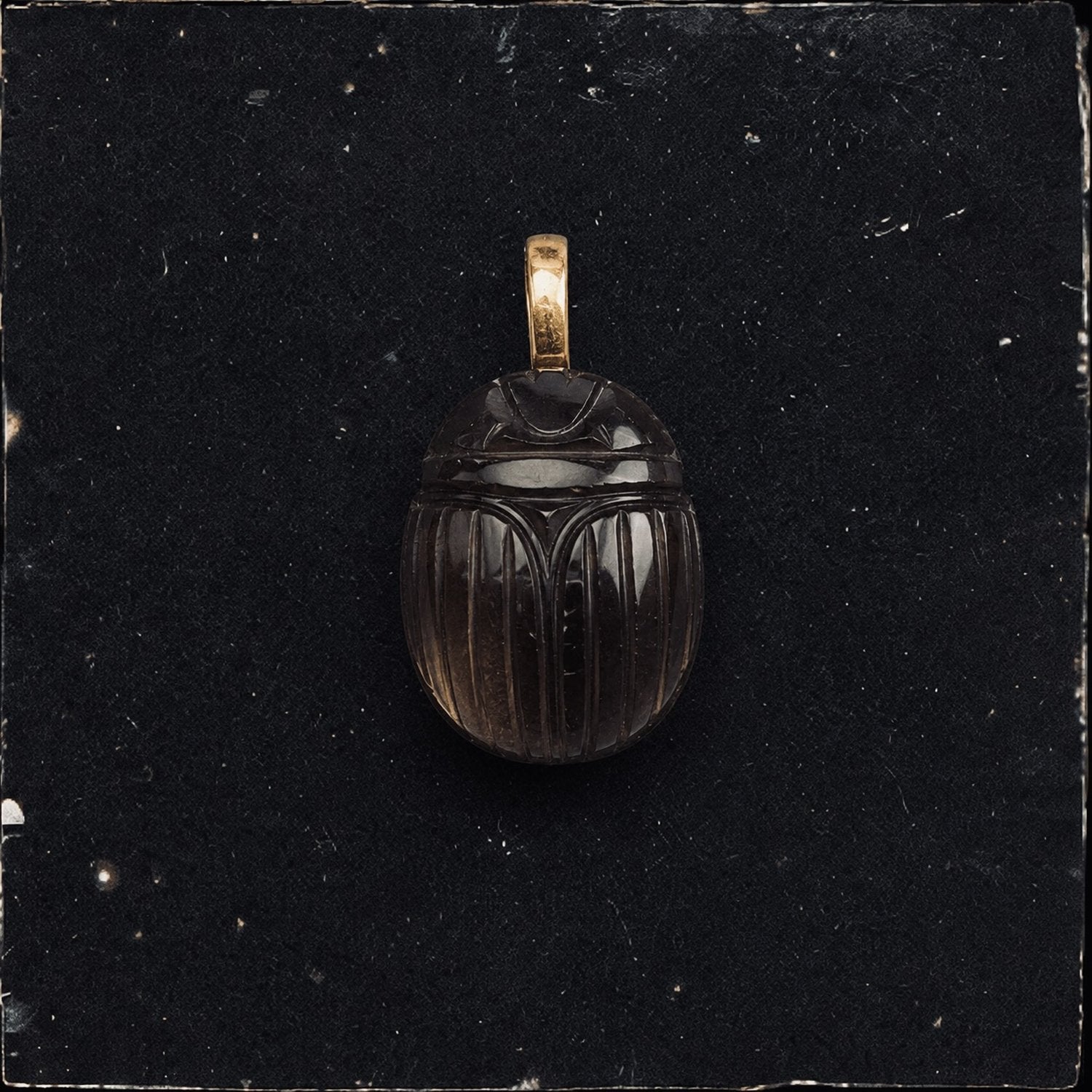 Scarab Stone Pendant - Smocky Quartz