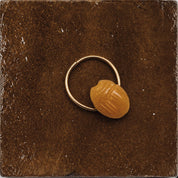 Scarab Stone Ring - Golden Jade