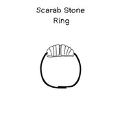Scarab Stone Ring - Crystal Quartz