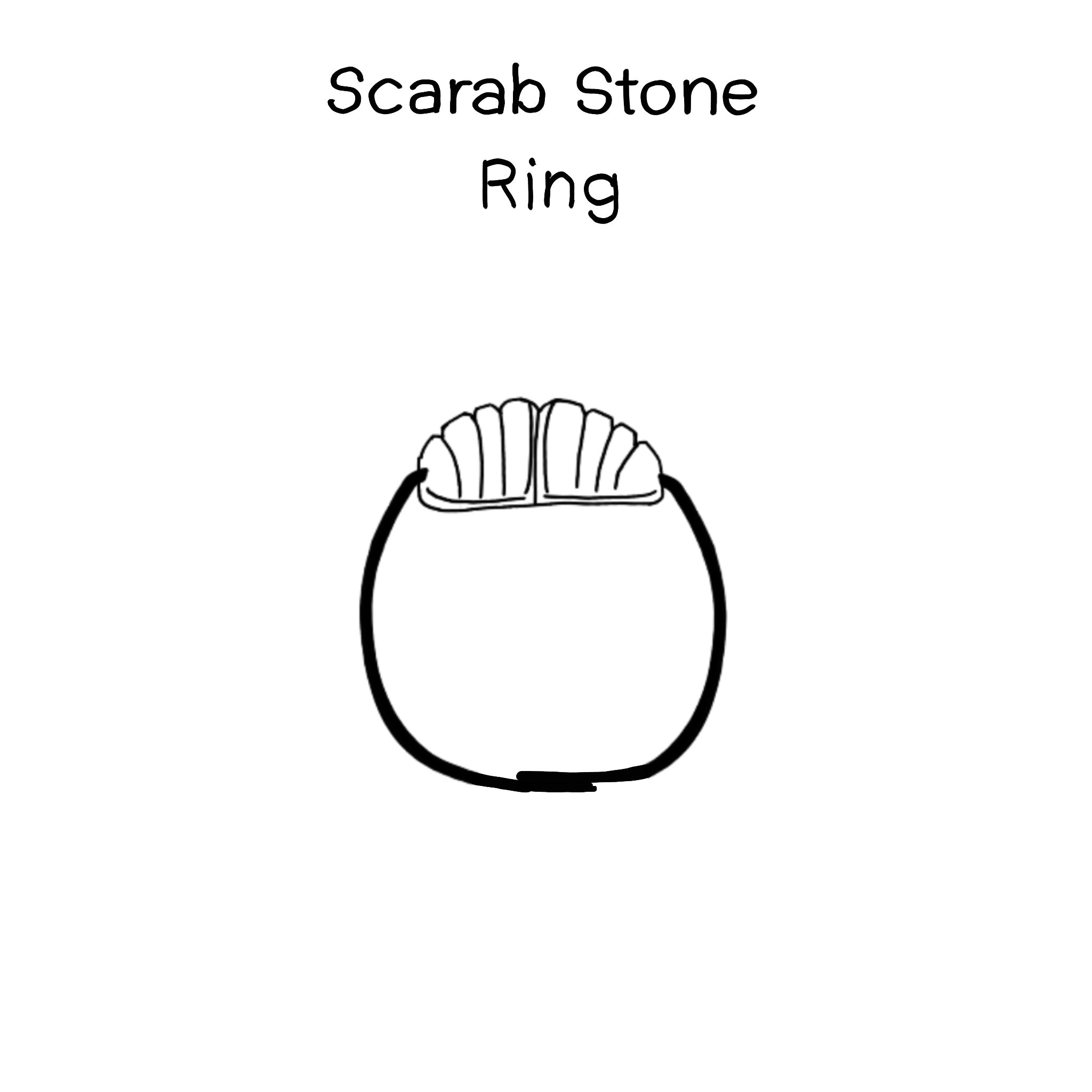 Scarab Stone Ring - Crystal Quartz
