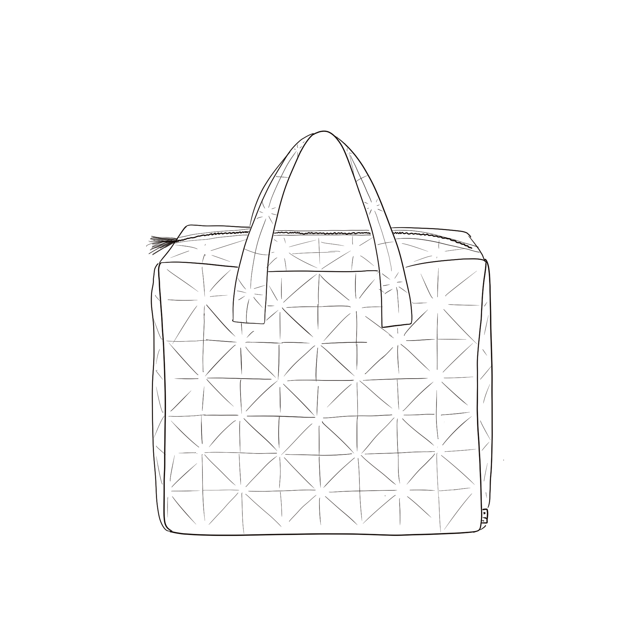 Akira Bag - OQ Origami Quilt - S000 Natural - Medium