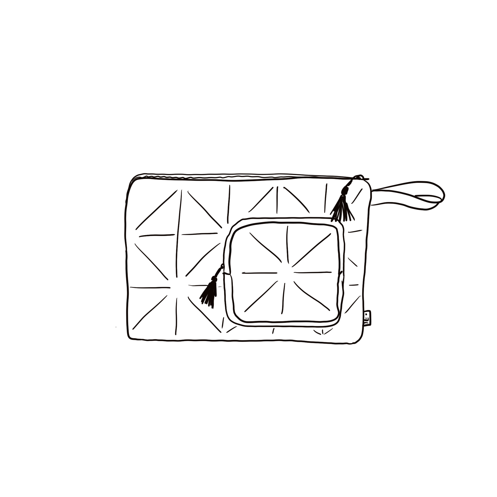 Akira Laptop Case - OQ Origami Quilt - S054 Nude Brown
