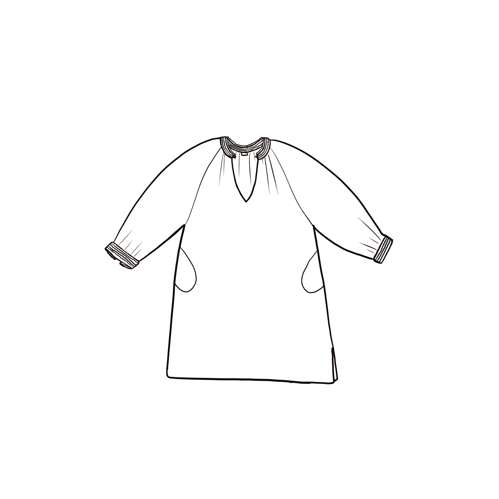 Lina Long Dress - Kids - DS Double Saloo - S000 Natural