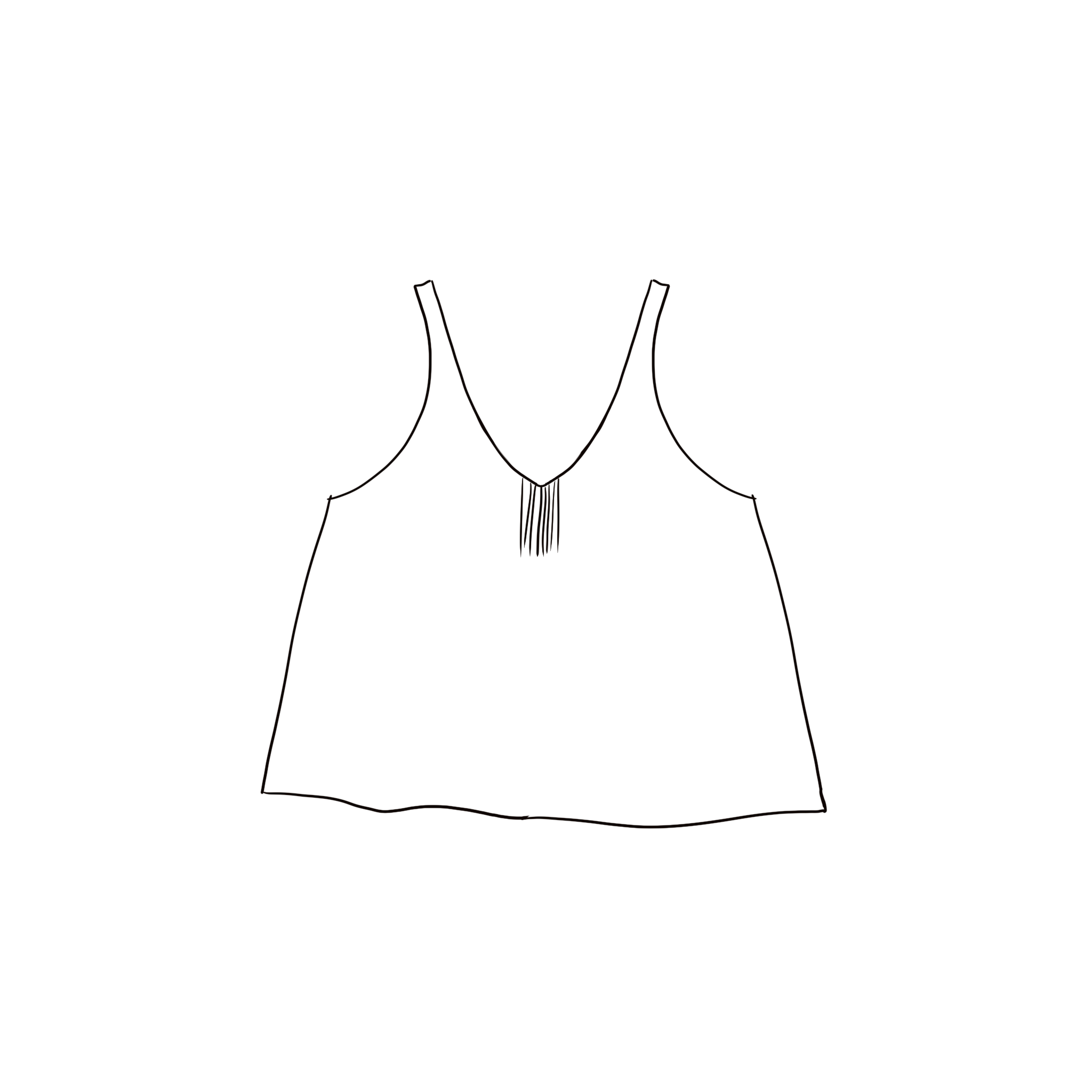 Lucille Tank Top - Women - SS Simple Saloo - S100 Raw
