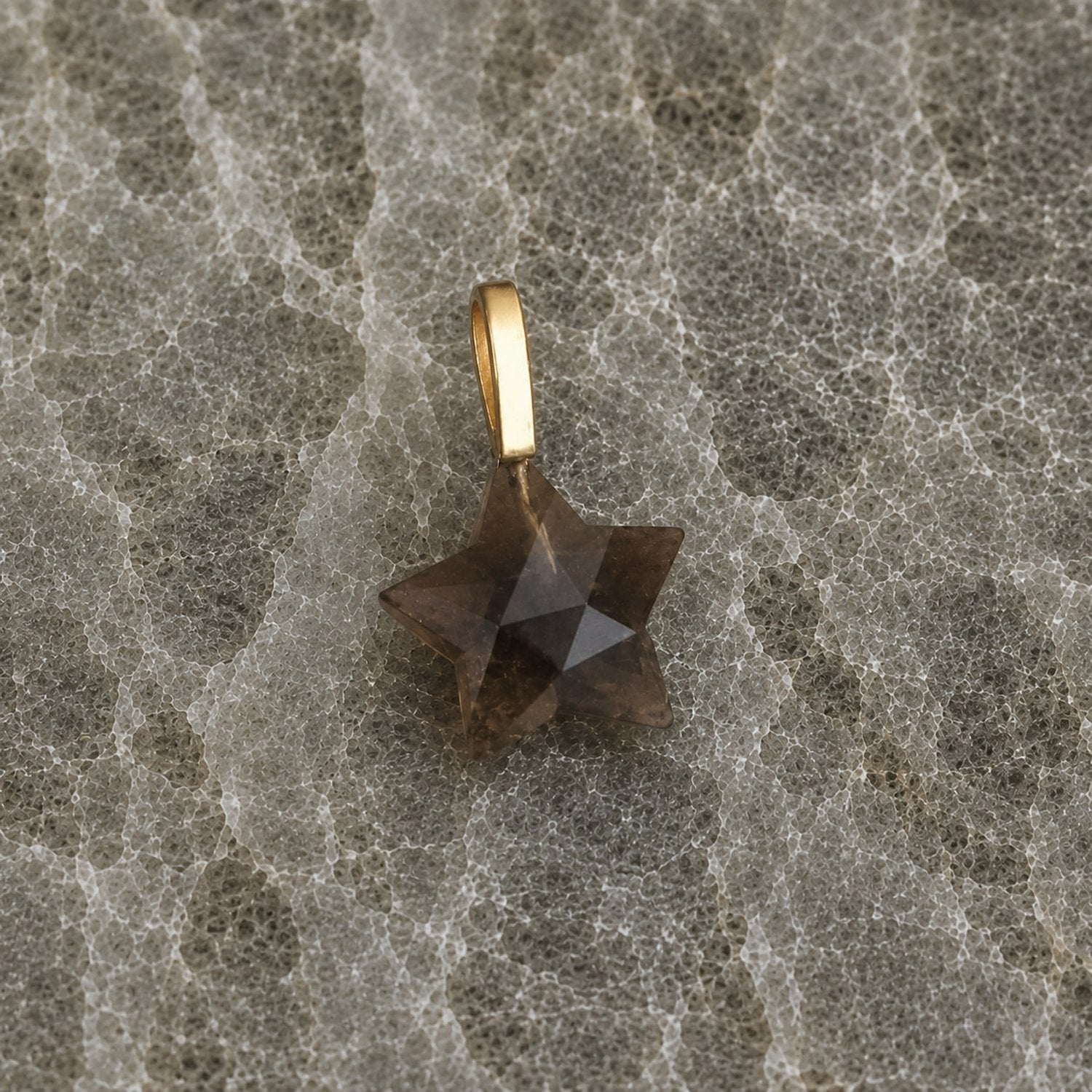 Star Stone Charm - Smocky Quartz