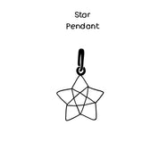 Star Stone Charm - Crystal Quartz