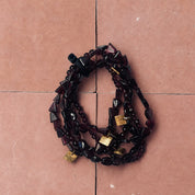 Stone Bracelets Set of 5 - Mahogany